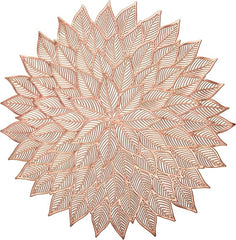 Individual de mesa 38 cm estilo floral en color dorado