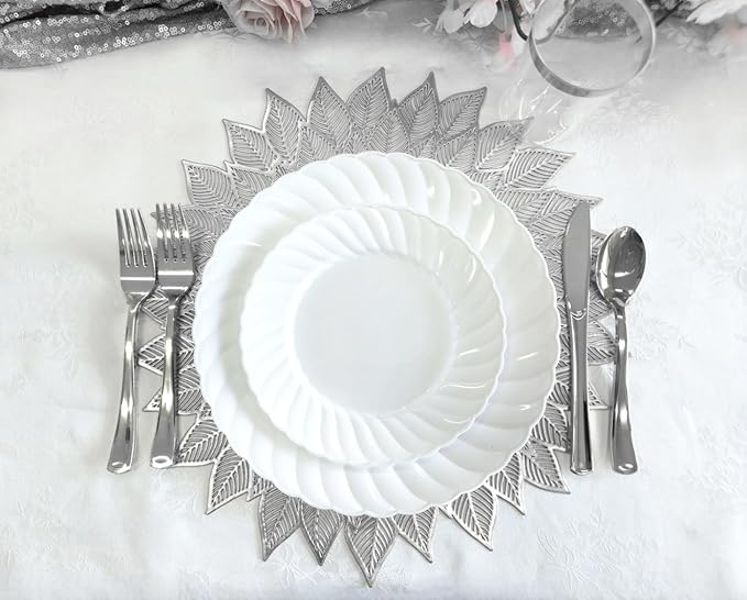 Individual decorativo redondo diseño flor moderno