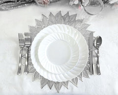 Individual decorativo redondo diseño flor moderno