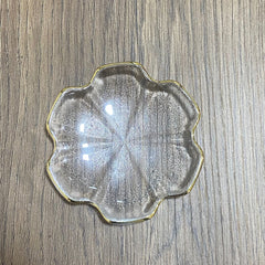 Plato Base Decorativo 9cm Con Borde Dorado