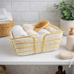 Canasta Organizadora 15x24cm Tejida Cuadrada