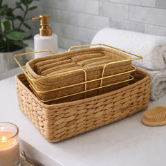 Canasta Organizadora 15x24cm Tejida Cuadrada