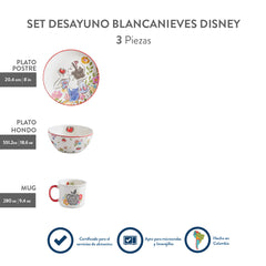 Set De Desayuno Blancanieves 280 cc