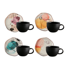 Set De Té Euritmia 233.5ml 4 Puestos 8 Piezas Corona