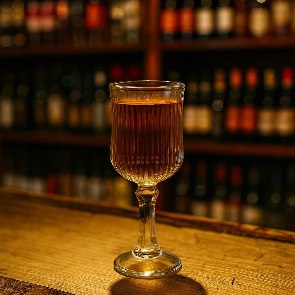 Mini copa de vidrio 50 ml transparente con diseño de líneas verticales