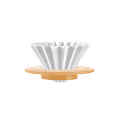 Gotero manual para café con diseño cónico acanalado
