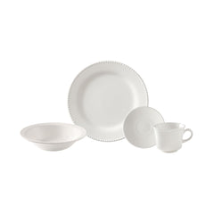 Platos y pocillos blancos Perla diseño atemporal