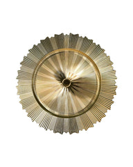 Plato base dorado de melamina con diseño sol 33 cm