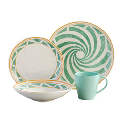 Vajilla Corona Aquamarine 16 piezas vista frontal