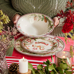 Set de vajilla navideña Dulce Navidad para 4 puestos