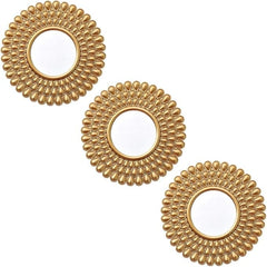 Espejos decorativos dorados diseño gotas set de 3 piezas
