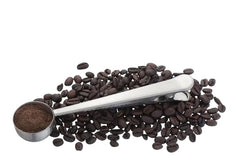 Cuchara para café con clip sellador de bolsa
