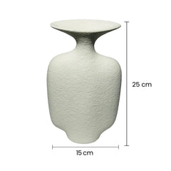 Florero Moderno De Cerámica Blanco medidas