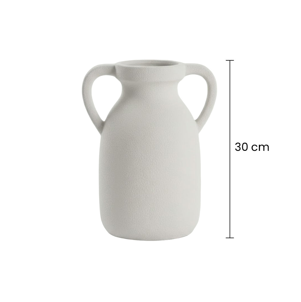 Florero De Cerámica Blanco Tipo Jarra medidas