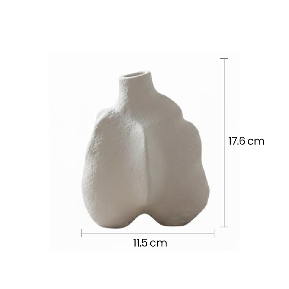 Florero De Cerámica Rústico Orgánico 11.5×17.6cm medidas