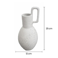 Florero De Cerámica Rústica Con Oreja 25×12cm medidas 