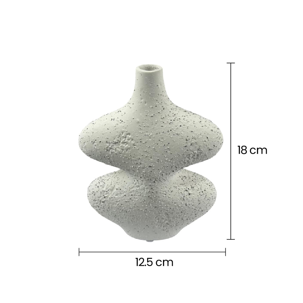 Florero De Cerámica Rústica Diseño Orgánico