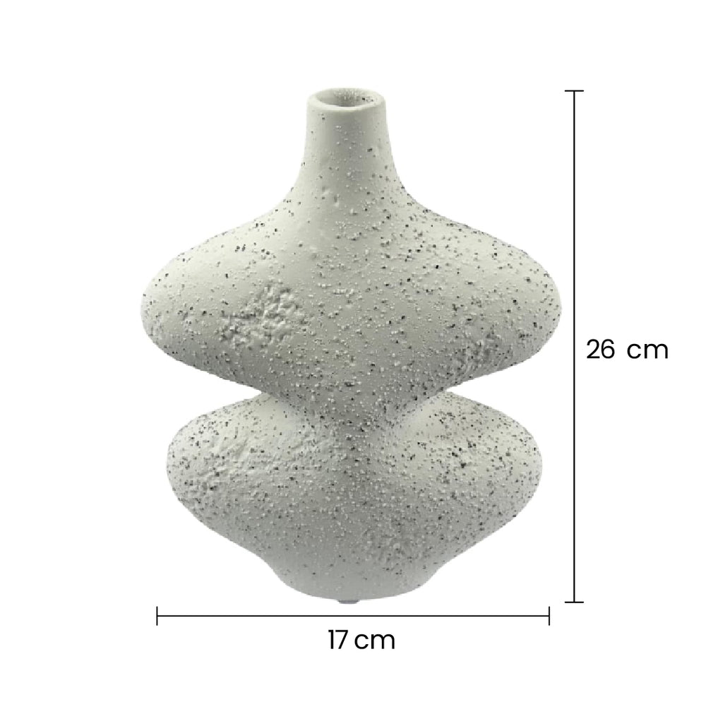 Florero De Cerámica Rústica Diseño Orgánico medidas