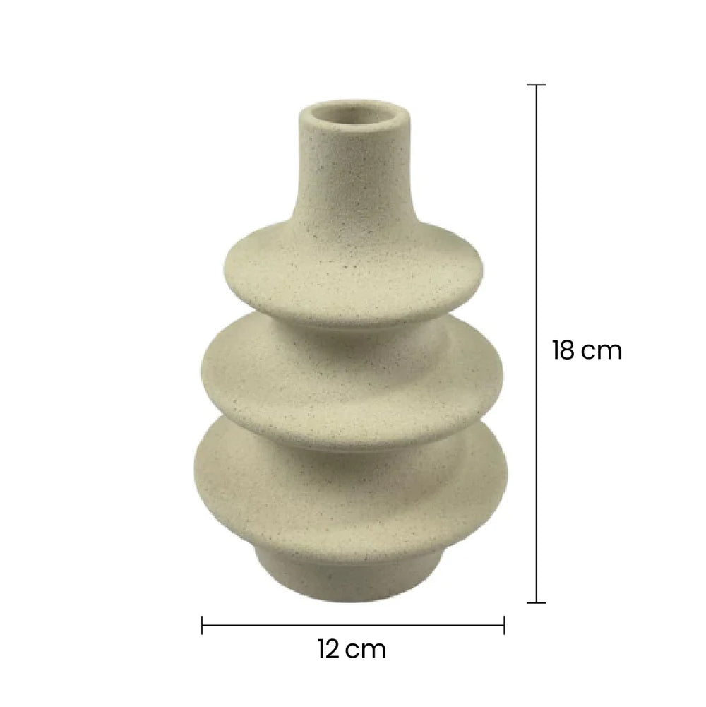 Florero De Cerámica Escalonado Diseño Contemporáneo medidas