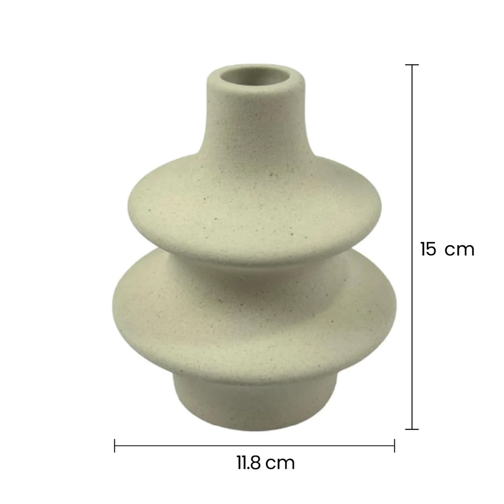 Florero De Cerámica Escalonado Diseño Moderno