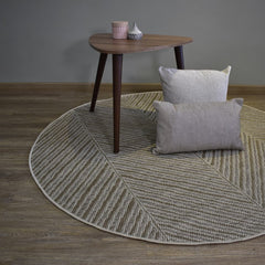 Alfombra Redonda Condesa 01 Natural Diseño Moderno