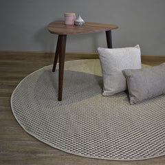 Tapete Redondo Condesa 03 Natural Diseño Texturizado