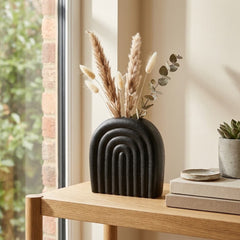 Florero Arcoíris Decorativo Negro y Gris