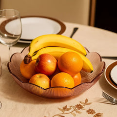 Bandeja Decorativa 815ml Diseño Floral Texturizado Rosado