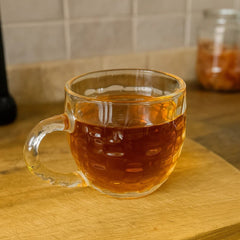 Pocillo 180ml Diseño Texturizado En Vidrio