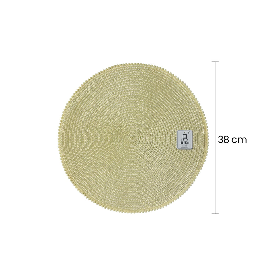 Individual Redondo En Mimbre 38cm Diseño Classic medida