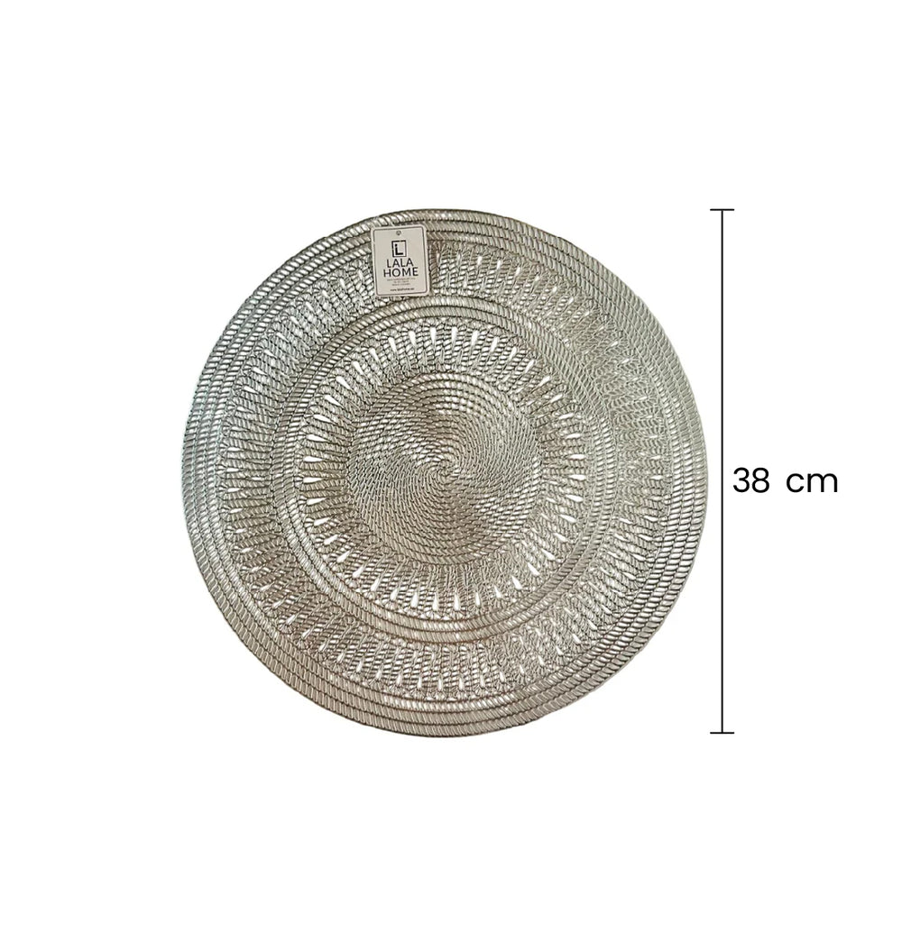 Individual Redondo En PVC 38cm Diseño Wayu medidas