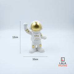 Astronauta Decorativo Victorioso 12cm Blanco En Cerámica Lafe