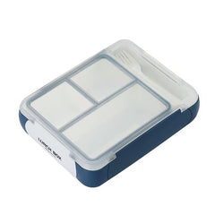 Lonchera 4 Compartiminetos Con Cubiertos Lunch Box Azul