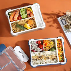 Lonchera 4 Compartiminetos Con Cubiertos Lunch Box estilo 