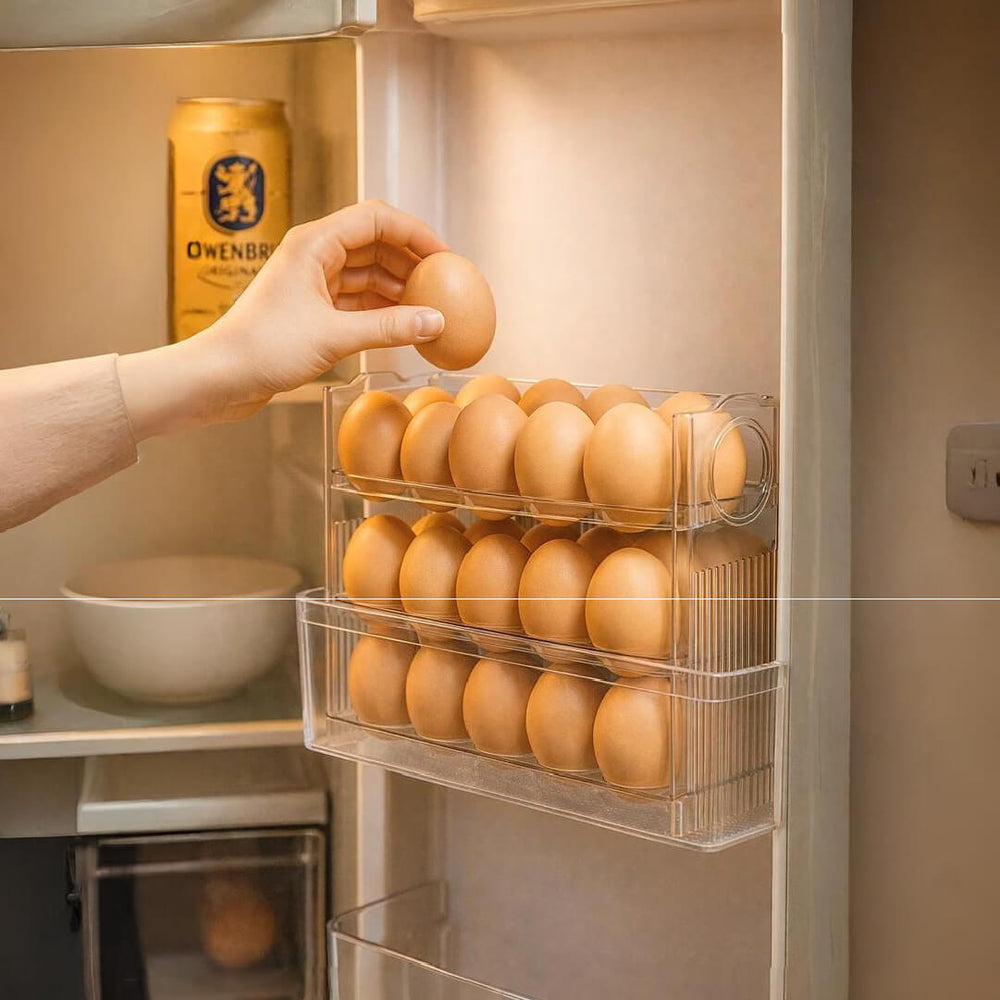 Organizador de huevos acrílico para nevera