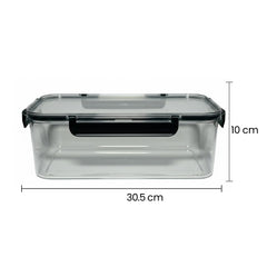 Recipiente Hermético Plástico Con Borde Negro Conservación De Alimentos grande