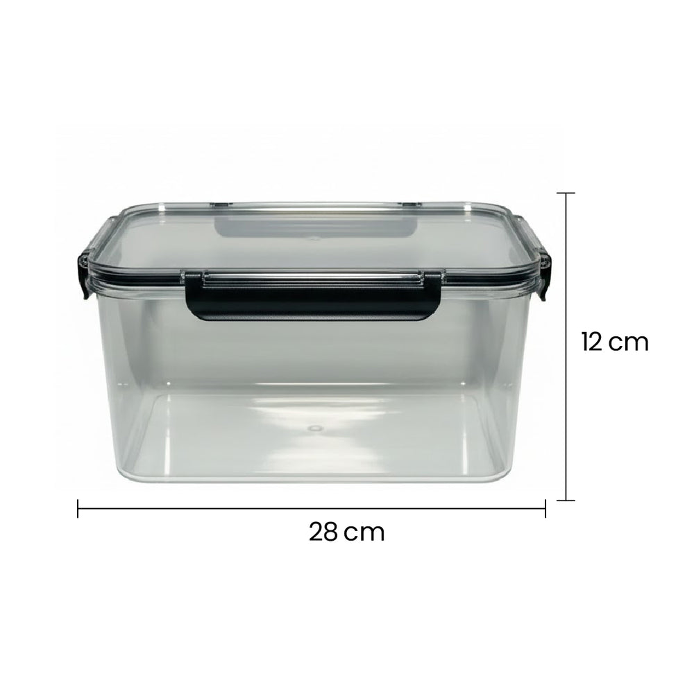 Recipiente Hermético Plástico Con Borde Negro MEDIDAS GRANDE