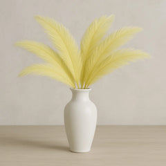 Follaje Pluma Amarillo 70cm Decorativa