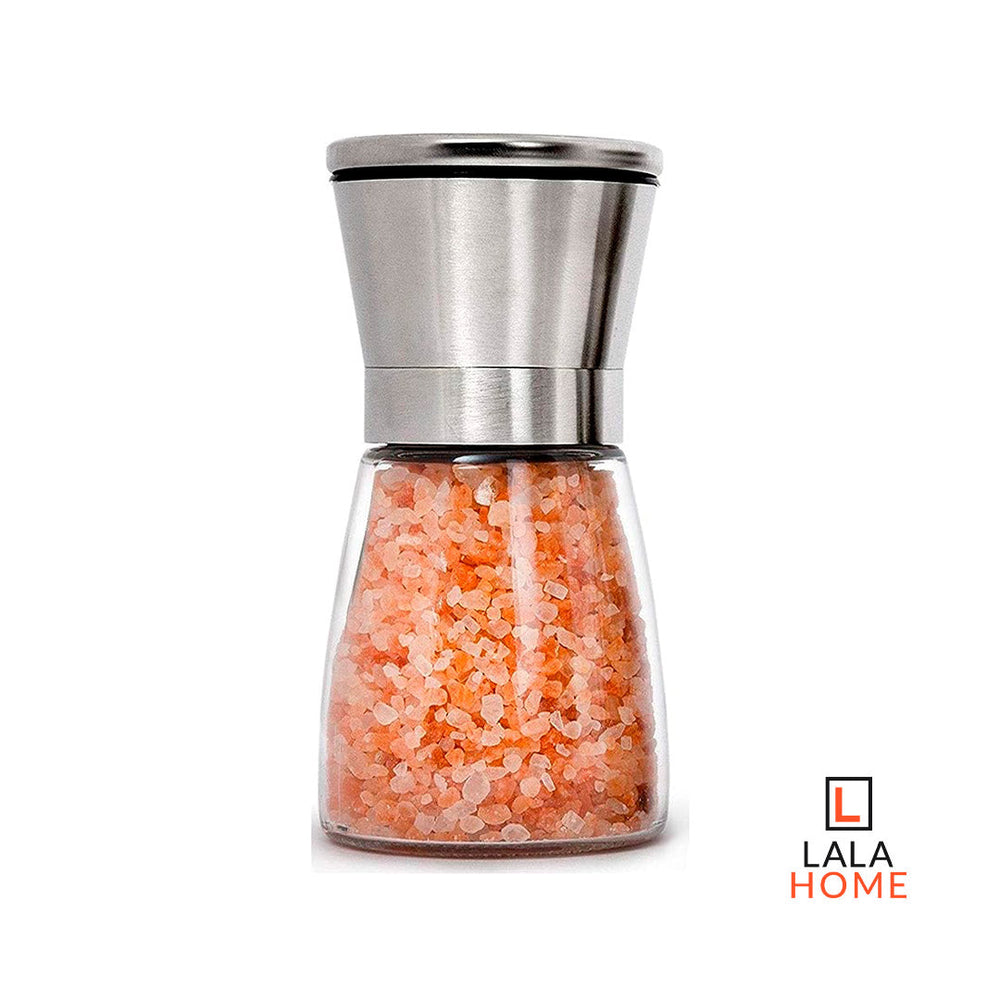 Pimentero compacto Trade Star en vidrio y acero inoxidable, ideal para sal o pimienta.