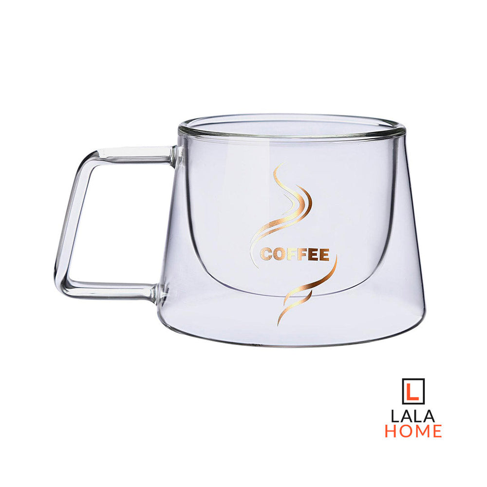 Pocillo Café Doble Fondo 210ml Vidrio