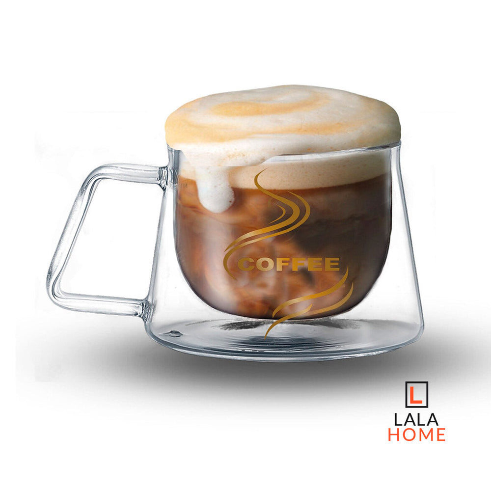 Pocillo Café Doble Fondo 210ml Vidrio