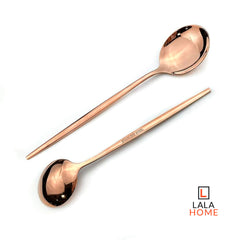 Set x6 Cucharas Gourmet Oro Rosa